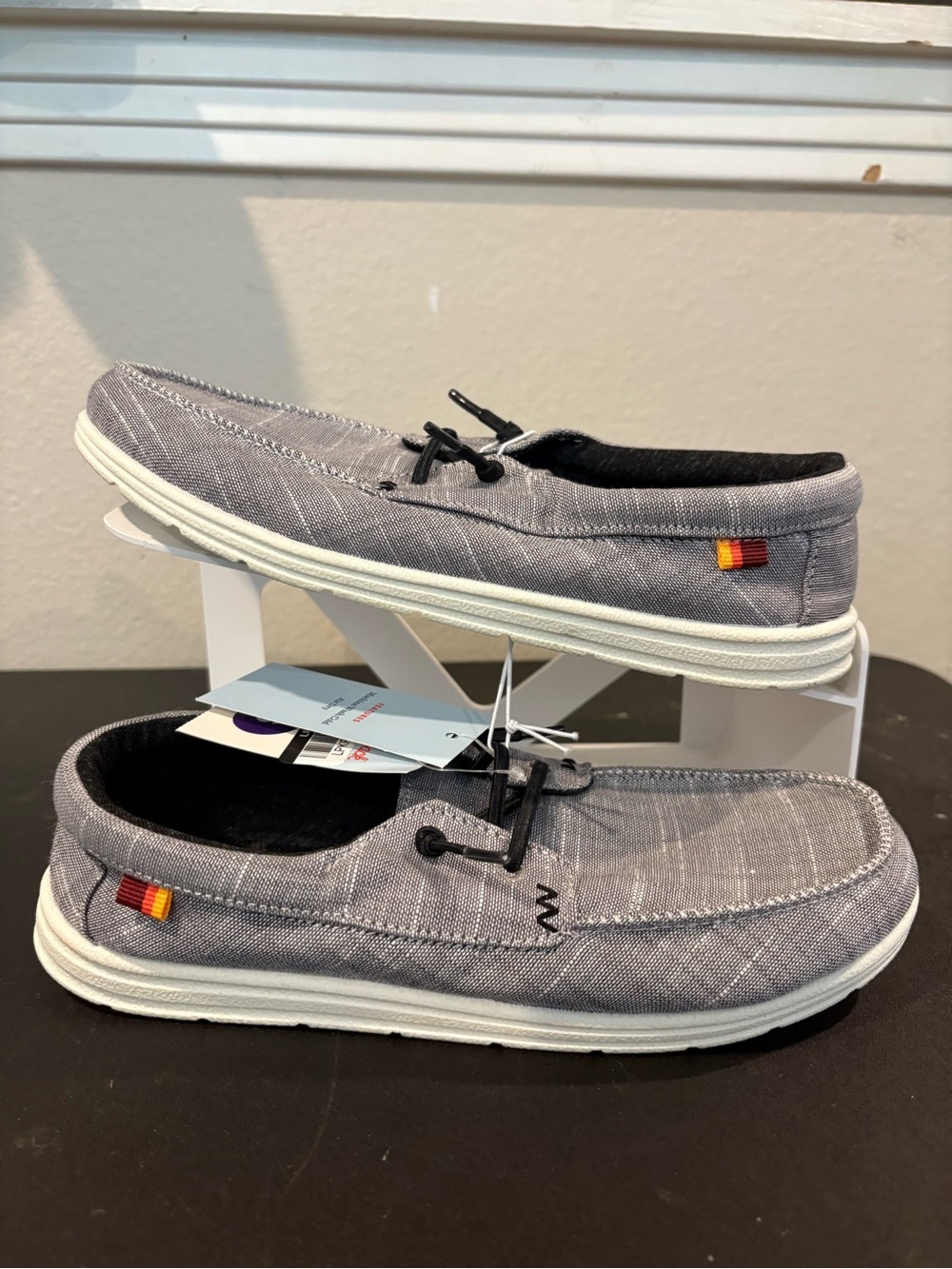 Cat & Jack Briar Slip-on Charcoal Gray (like Hey Dudes) Big Kids Youth Sz 6Y